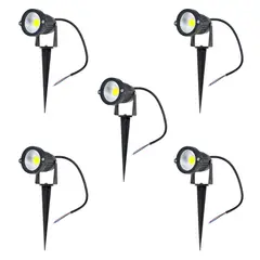 HB LEDS - Pack 5 Foco LED Estaca Jardín 7W Frío