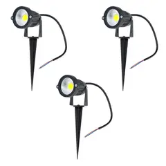 HB LEDS - Pack 3 Foco LED Estaca Jardín 7W Frío