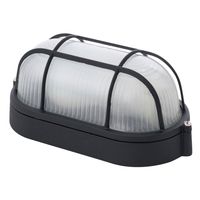 Foco Tortuga Porta E-27 Con Rejilla Exterior Negro