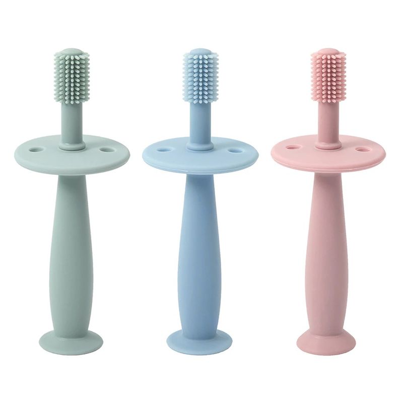 COCHOLITO KIDS - Cepillo De Dientes Con Celdas de Silicona Para Bebés y Niños