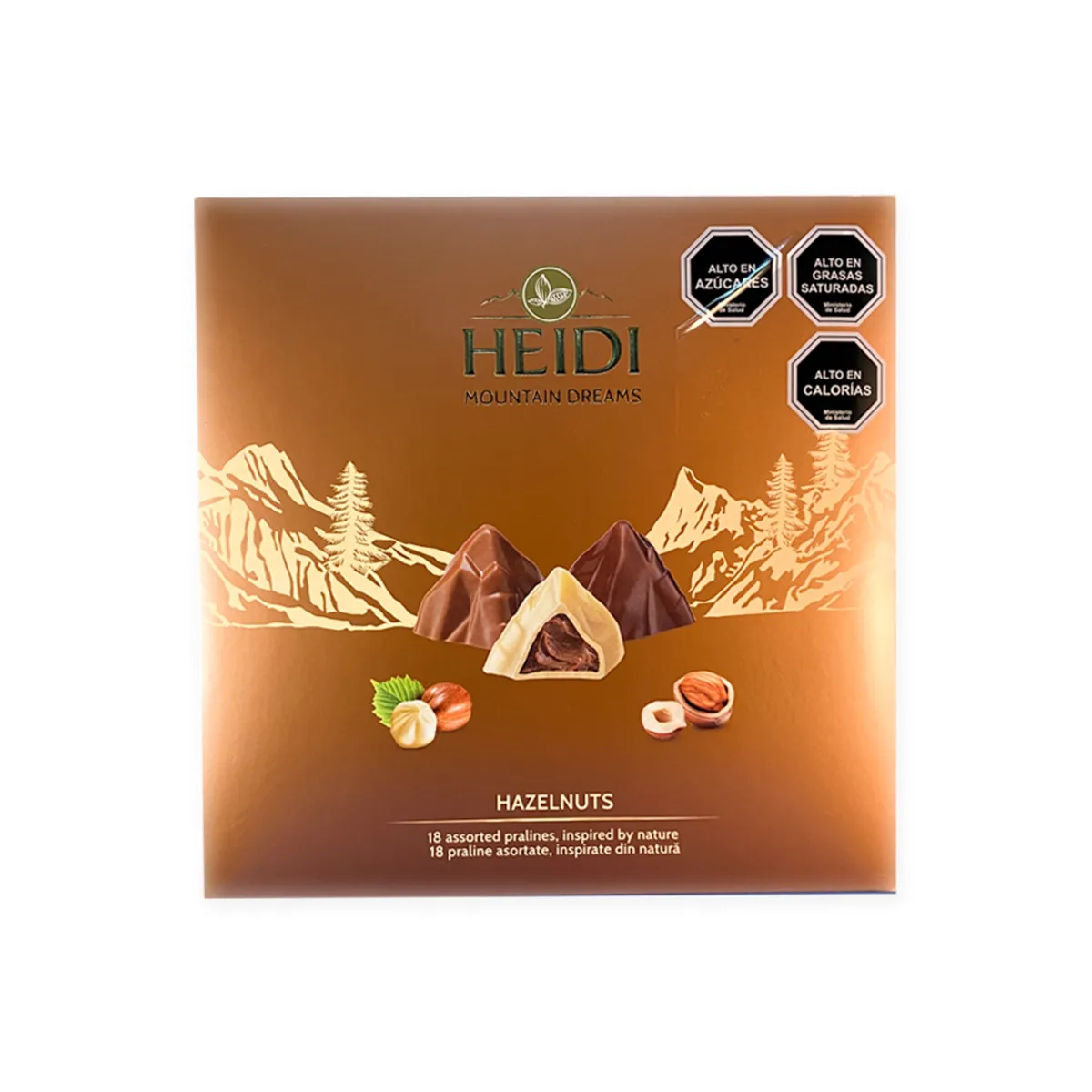 HEIDI - Estuche Choc. bombones Heidi mountain dreams hazelnuts 150g