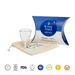 MIALUNA - Copa Menstrual MiaMed Talla S Traslúcida