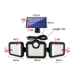 GENERICO - FOCO SOLAR 3 EN 1 CABLE DE 5MTS Y CONTROL REMOTO