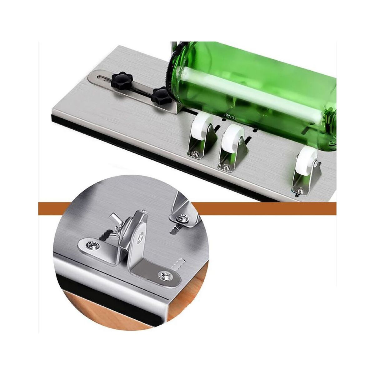 DE TODO Y MAS - Cortador De Botellas De Vidrio Ajustable De Acero Kit DETODOYMAS
