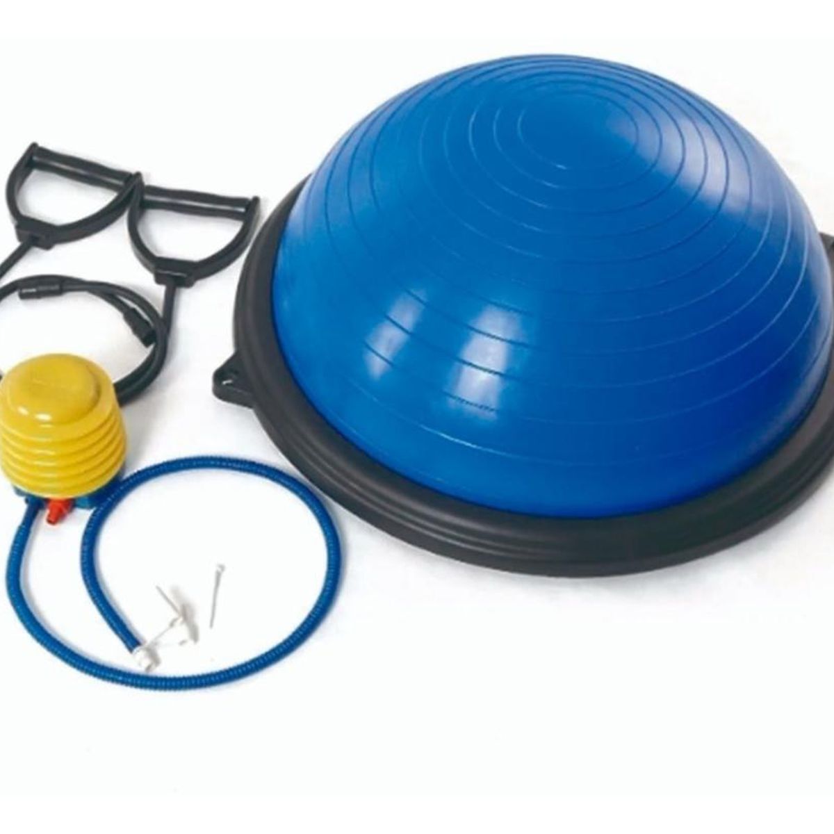 DETODOYMAS - Balon Bosu 60cm + Manillas+Inflador - Azul