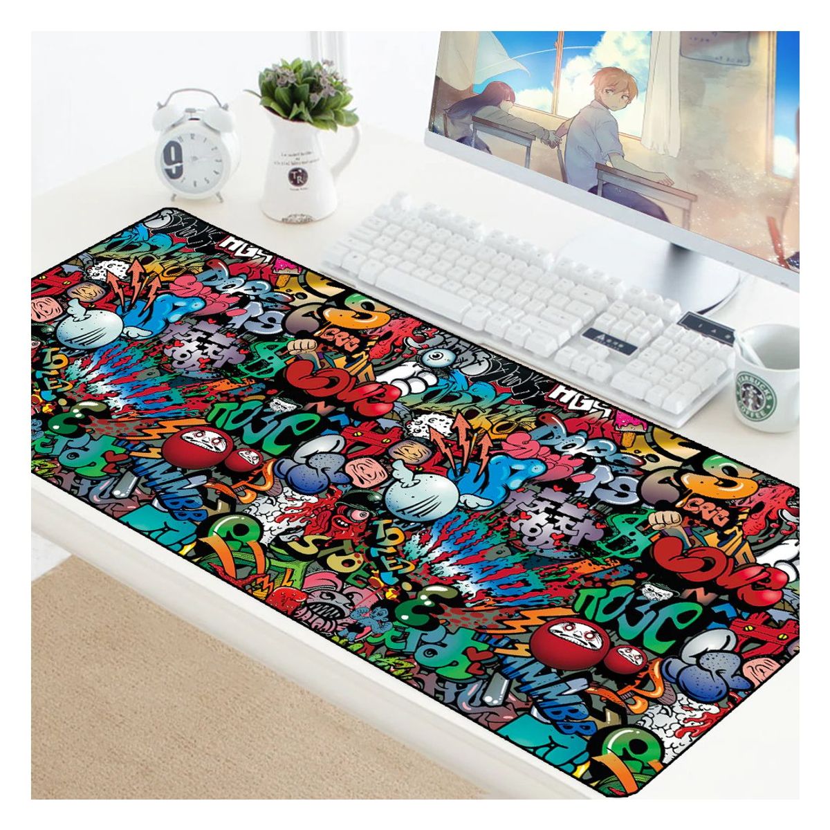 DBLUE - Mousepad Urban Diseño Grafiti XL 90x40Cm