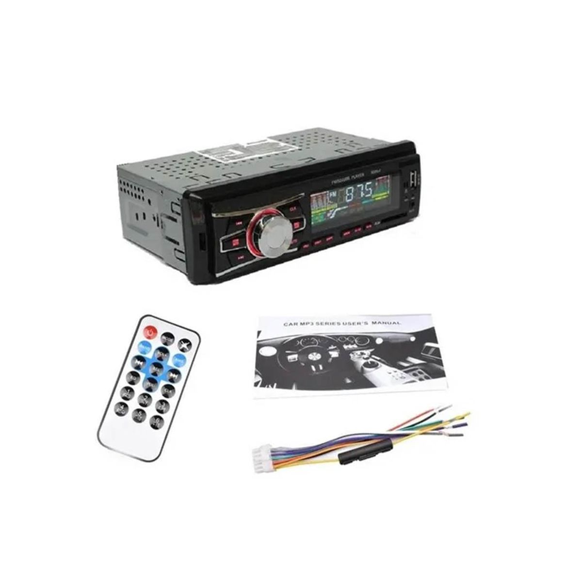 GENERICO - Radio De Auto 1 Din Bluetooth Usb Mp3 Microsd Aux Fm 213037