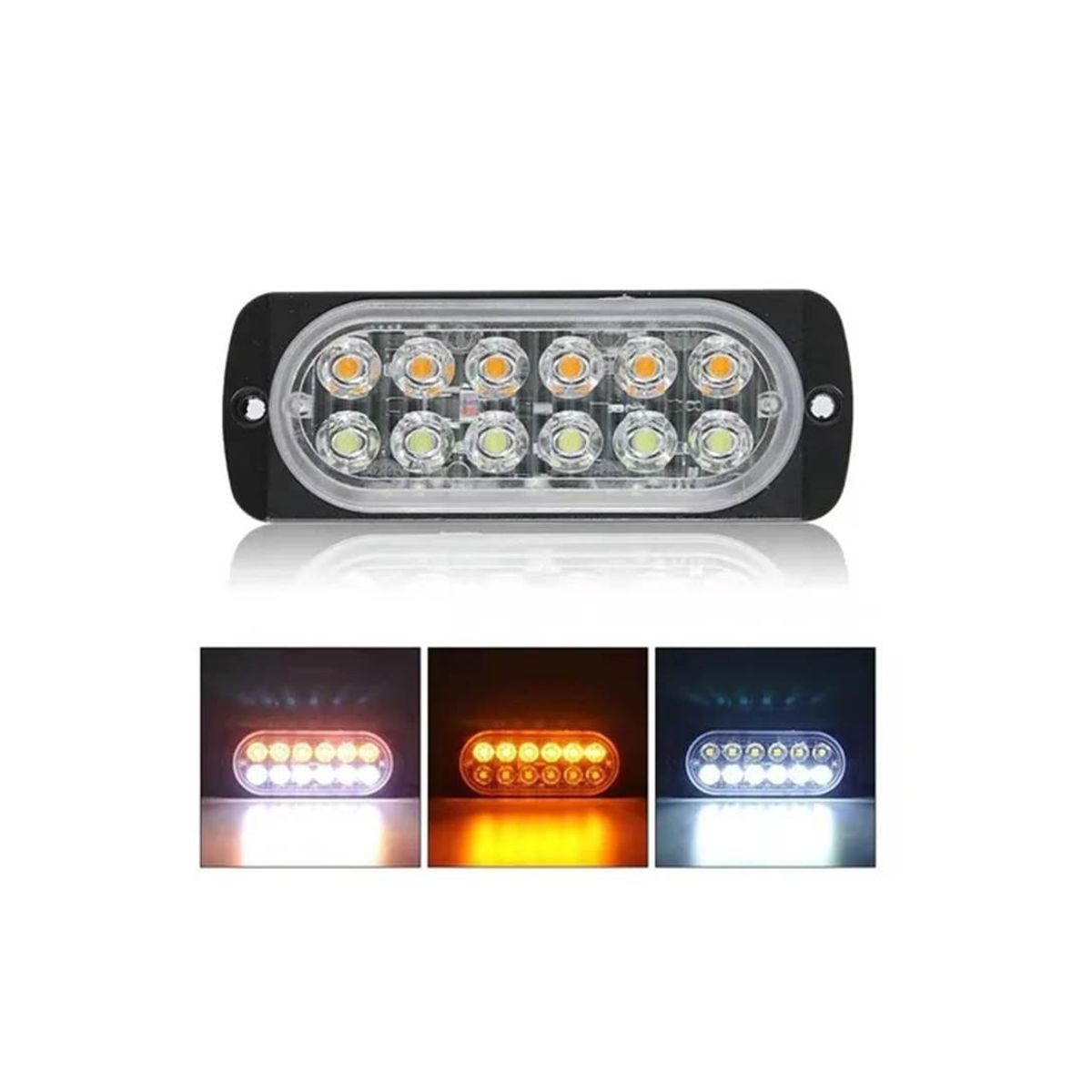 GENERICO - X2 Foco Neblinero Led Estroboscopico 12 24v Destellante