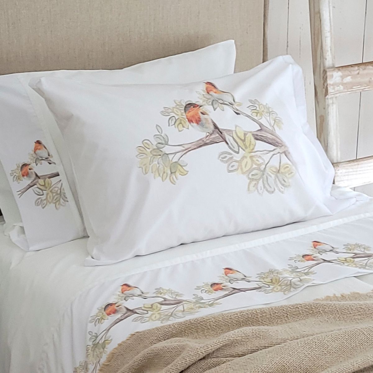 MARGARITA SCHEEL BY CASA ALVARINHO - PACK 2 FUNDAS ALMOHADA PAJARITOS BAMBI 50X70