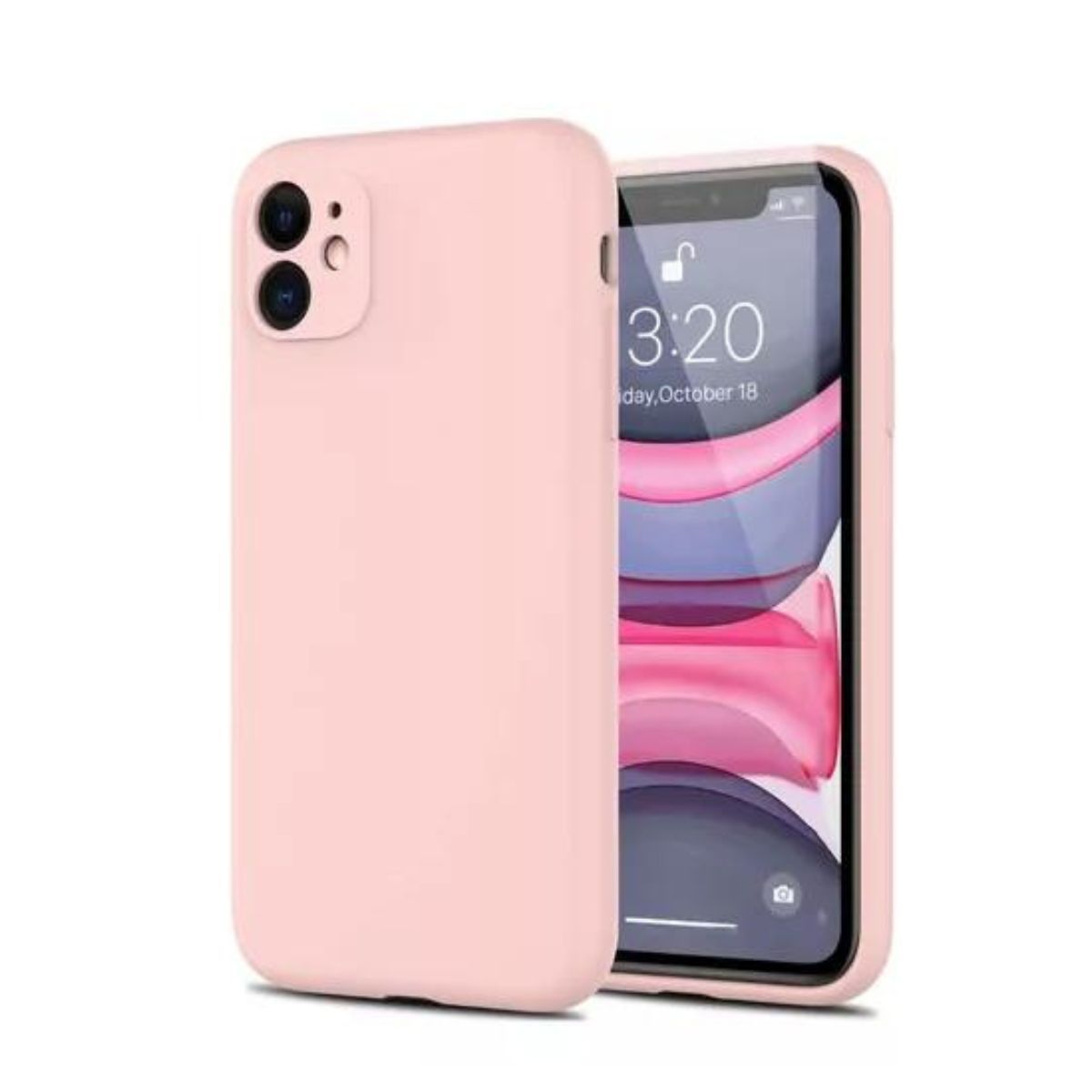 GENERICO - Carcasa de silicona compatible con Iphone 11 Rosado
