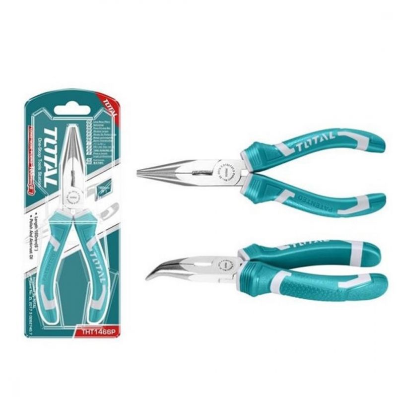 TOTAL TOOLS - Alicate Punta Curva 6 Pulgadas