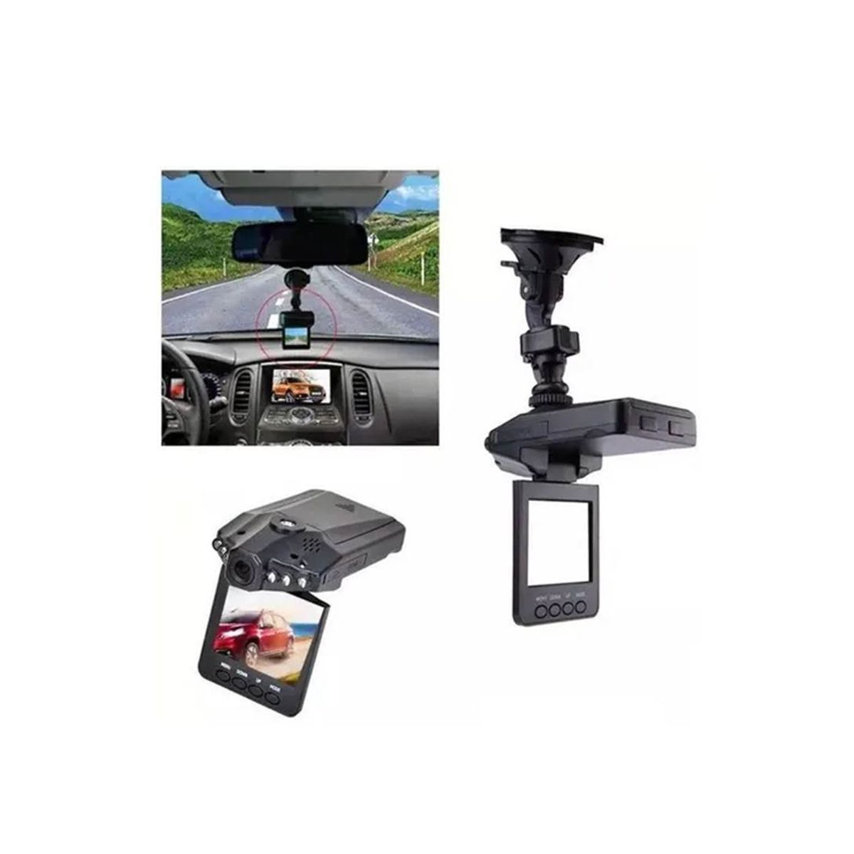 GENERICO - Frontal Cámara Seguridad Auto Pantalla 2 5in Dvr Full Hd1080