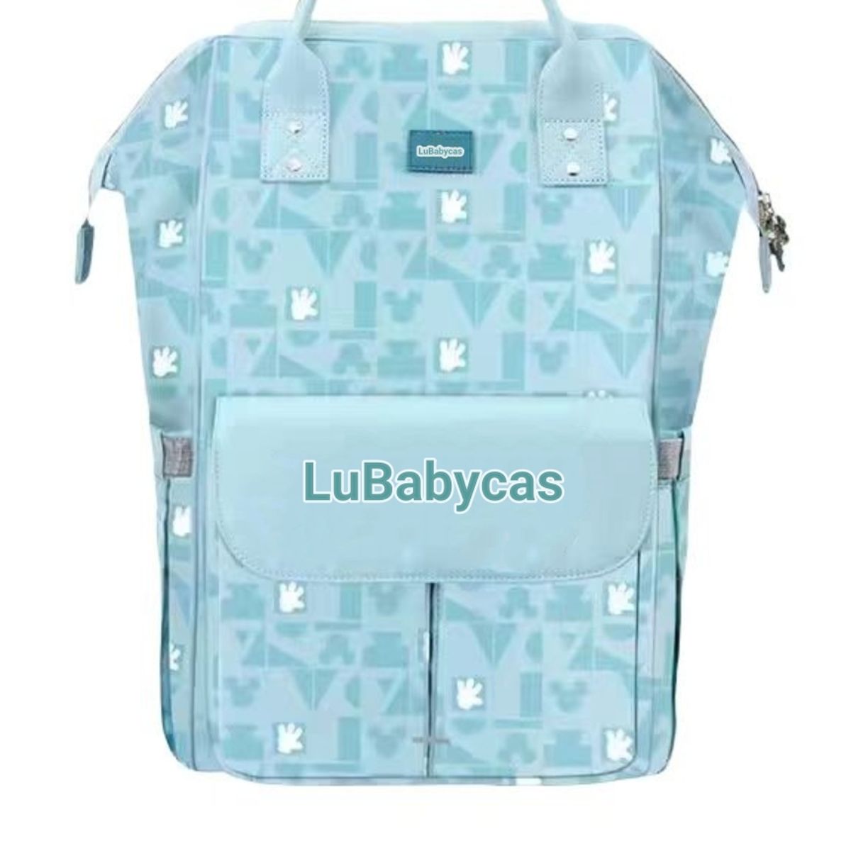 LUBABYCAS - Mochila Pañalera Maternal Con Accesorios Azul Lubabycas