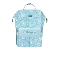 LUBABYCAS - Mochila Pañalera Maternal Con Accesorios Azul