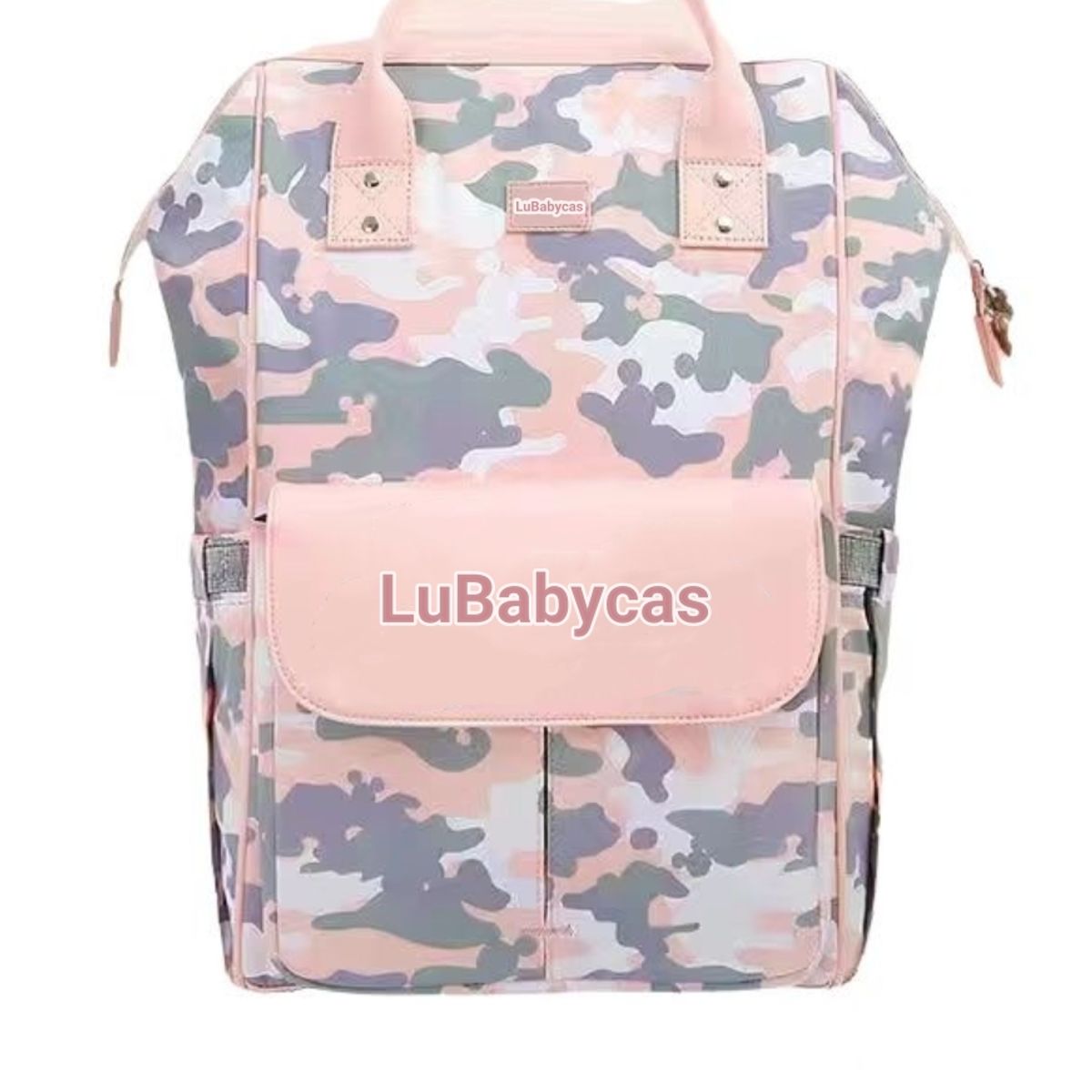 LUBABYCAS - Mochila Pañalera Maternal Con Accesorios Rosada Lubabycas