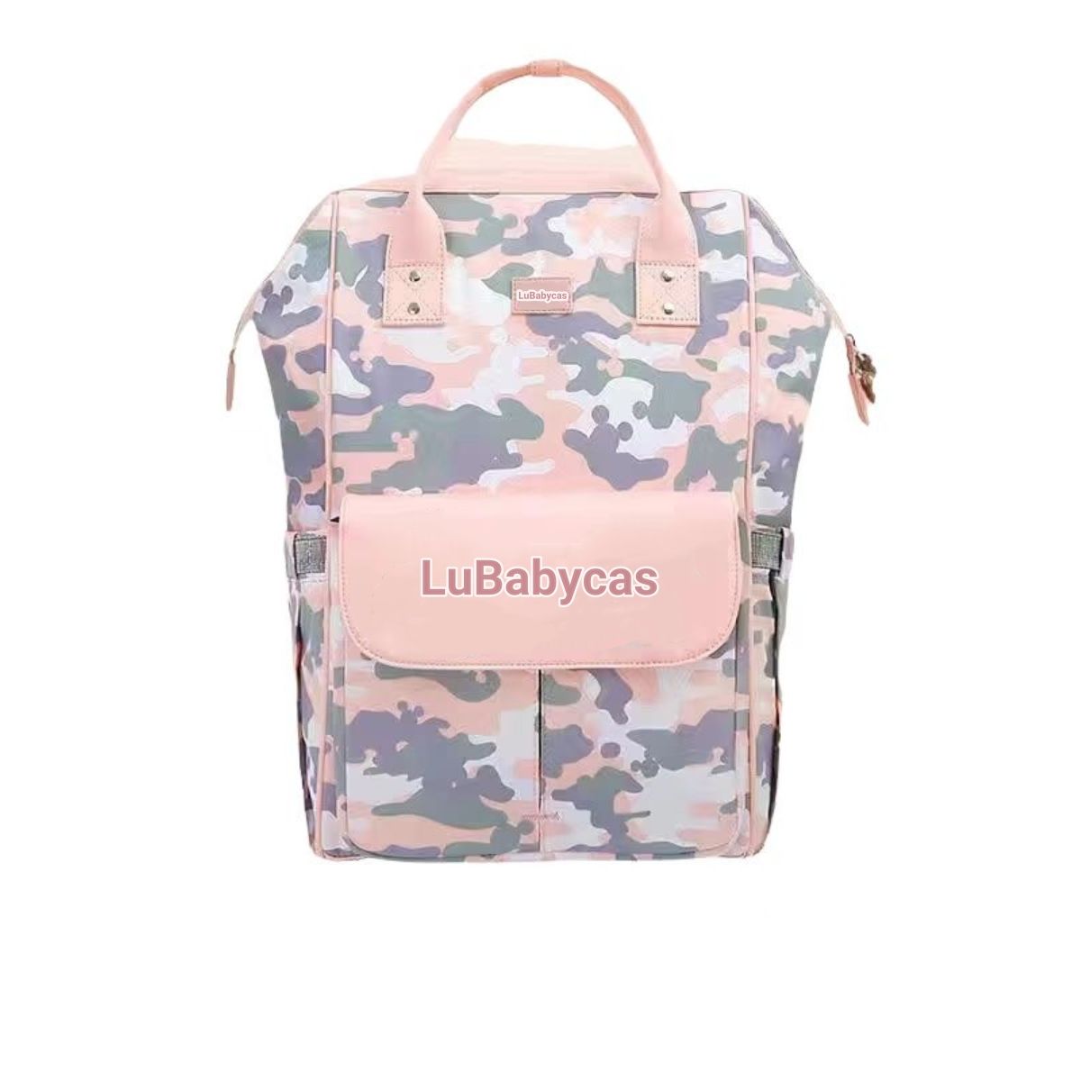 LUBABYCAS - Mochila Pañalera Maternal Con Accesorios Rosada Lubabycas