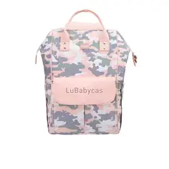 LUBABYCAS - Mochila Pañalera Maternal Con Accesorios Rosada