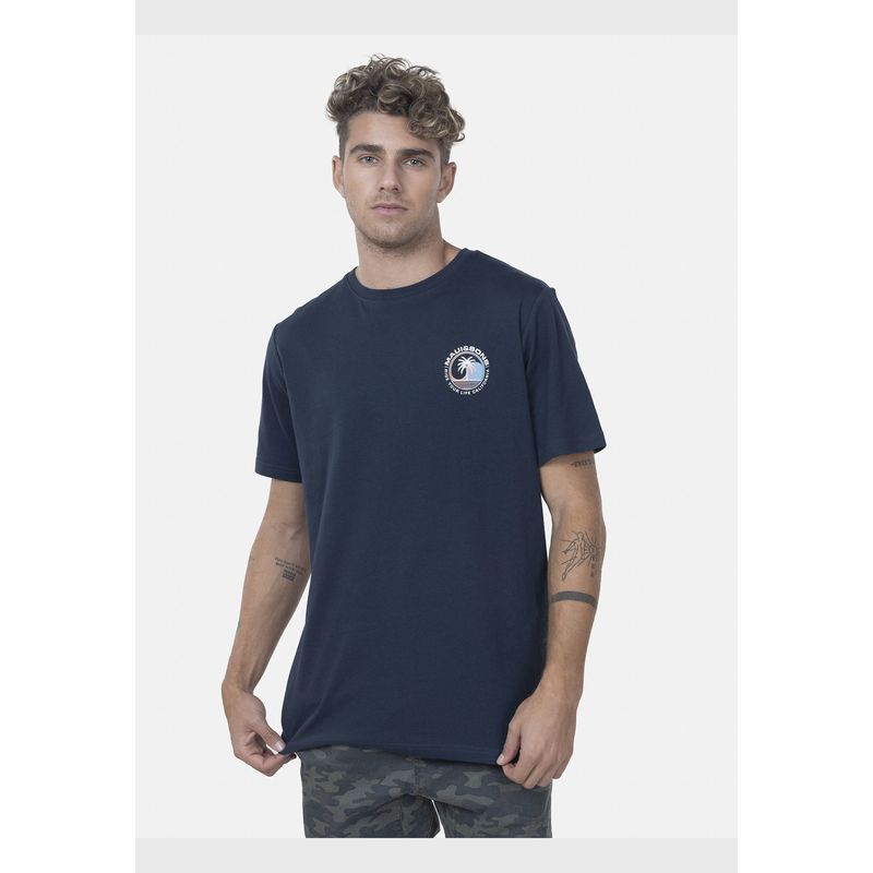 MAUI AND SONS - Polera Hombre YING YANG PALM SS TEE Azul Marino Maui and Sons MAUI AND SONS
