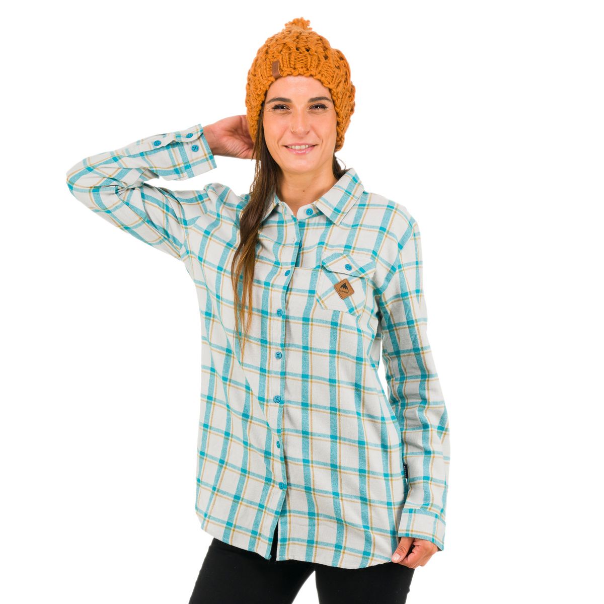 BURTON - Camisa M/L Mujer Brighton W Gris BURTON