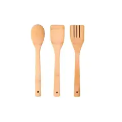 ESHOPANGIE - Set 3 Piezas Utensilios De Cocina De Madera Bambu