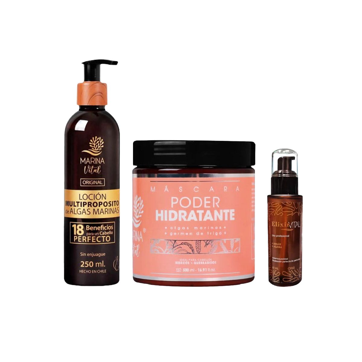MARINA VITAL - Set máscara poder hidratante loción multi y serum