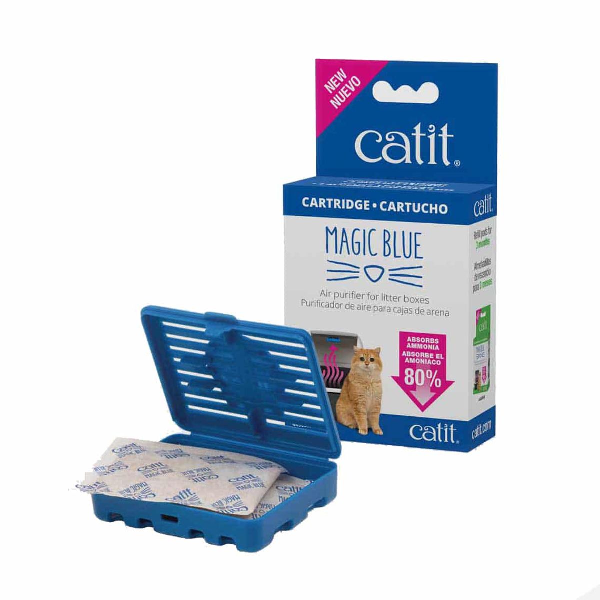 CATIT - Kit Cartucho Catit Magic Blue + 2 Almohadillas.