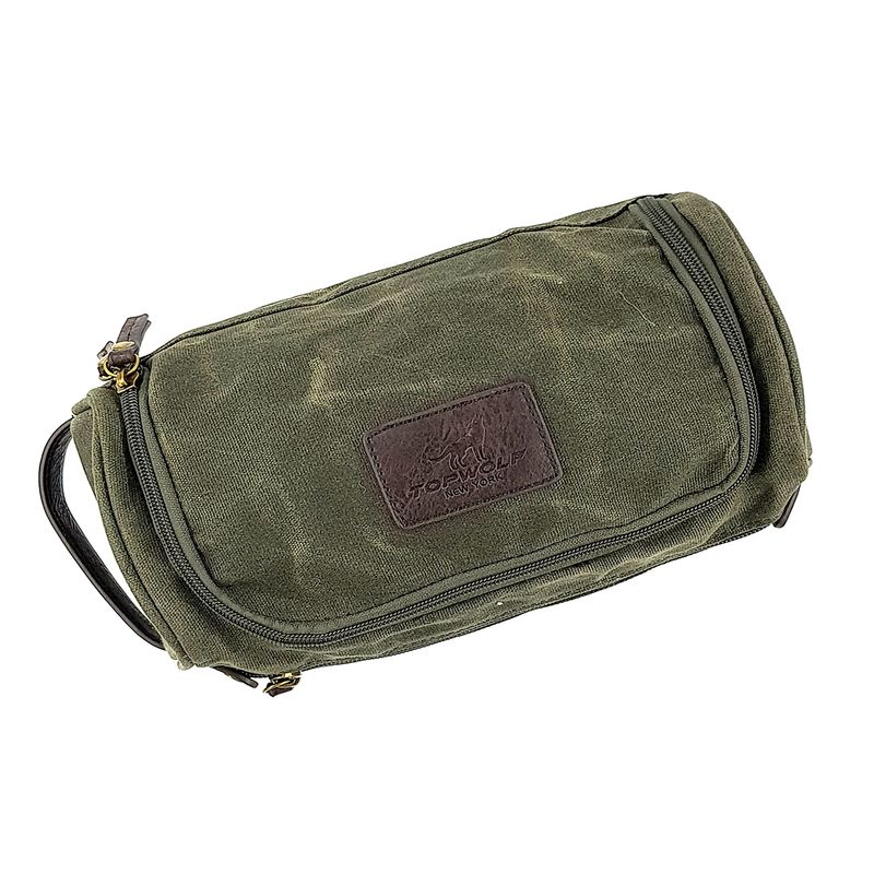 TOPWOLF - Bolso Wash Bag Canvas Verde Oliva 978-4