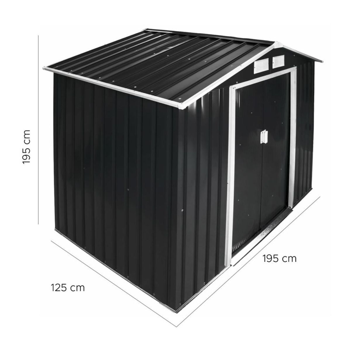 DETODOYMAS - Bodega De Jardín Negra 2.44M2 195x125cm DETODOYMAS