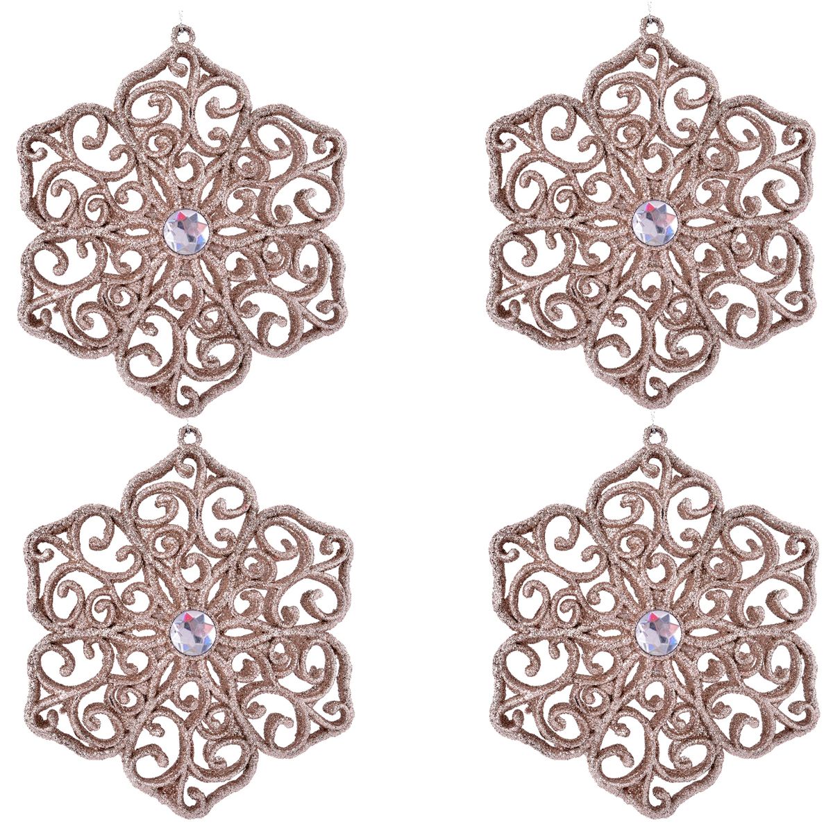 MALLORCA - Set 4 Adornos Colgantes Navideños Feligrés