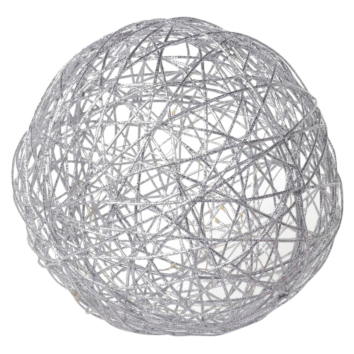 MALLORCA - Esfera Luminosa Luces Led Silver