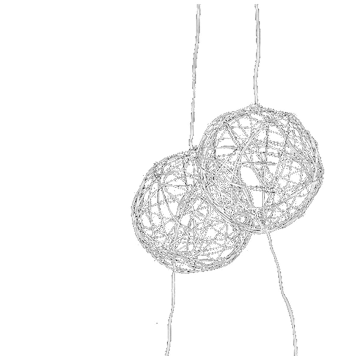 MALLORCA - Guirnalda Luminosa Bolas Luces Led Silver