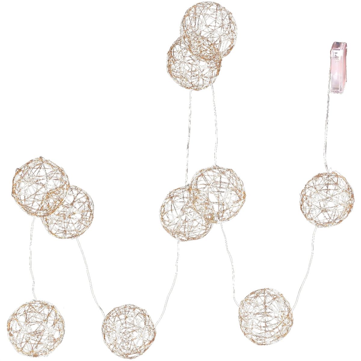 MALLORCA - Guirnalda Luminosa Bolas Luces Led Gold