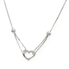 COGGIOLA - Collar Corazón Bolitas 45cm Plata Fina 925