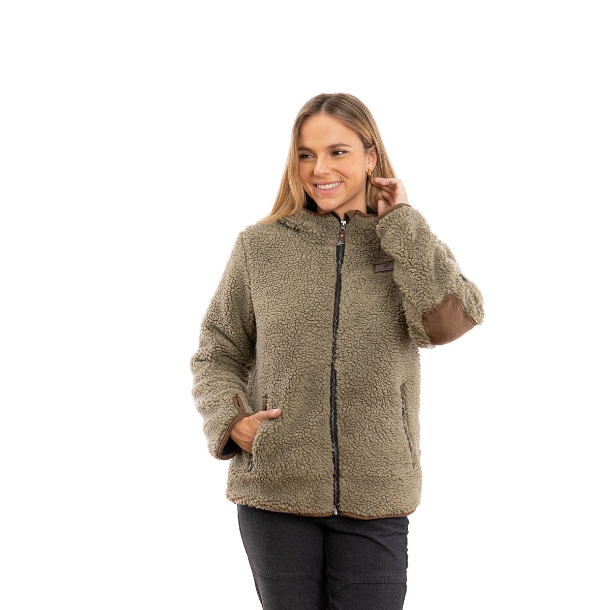 FALCONE - Chaqueta Chiporro Clásica V5 Verde OLiva Mujer Falcone