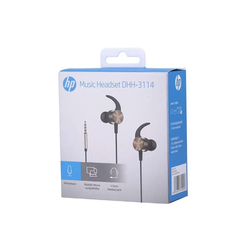 HP - Audífonos Hp Metálico Dorado Dhh-3114 / In Ear HP