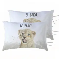 MARGARITA SCHEEL BY CASA ALVARINHO - PACK 2 FUNDAS ALMOHADA LEÓN VALIENTE 50X70