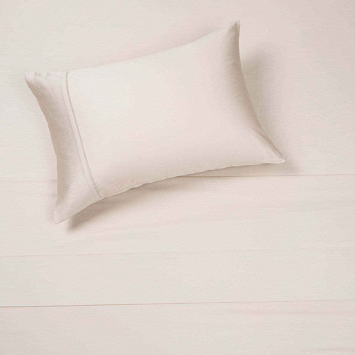 ROSEN - Sábana Rosen 300 Hilos Algodón Lisa Natural 1 Plaza