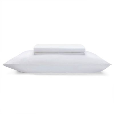 Imagen 2 del producto Sábana 300 Hilos Algodón Lisa Blanca 1,5 Plazas