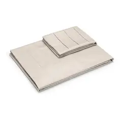 ROSEN - Sábana 300 Hilos Algodón Lisa Natural 1,5 Plazas