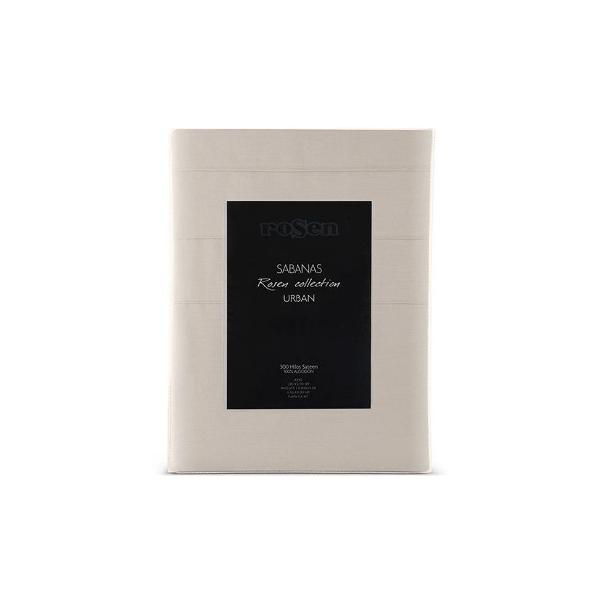 ROSEN - Sábana Rosen 300 Hilos Algodón Lisa Natural Full