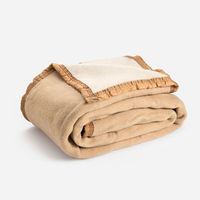 Frazada Lana Beige 1,5 Plazas
