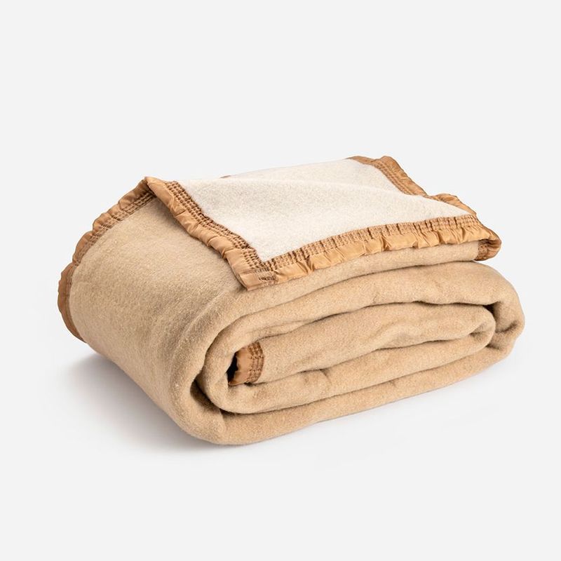 ROSEN - Frazada Lana Rosen Beige 1,5 Plazas