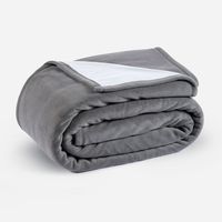 Frazada 410 gramos Bicolor Gris 1,5 Plazas