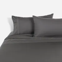 Sábana 300 Hilos Algodón Lisa Vivo Marengo Súper King