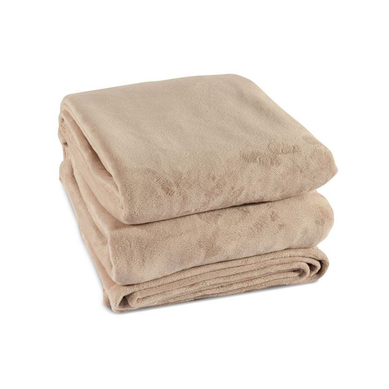 ROSEN - Frazada Rosen 410 gramos Bicolor Beige 1,5 Plazas