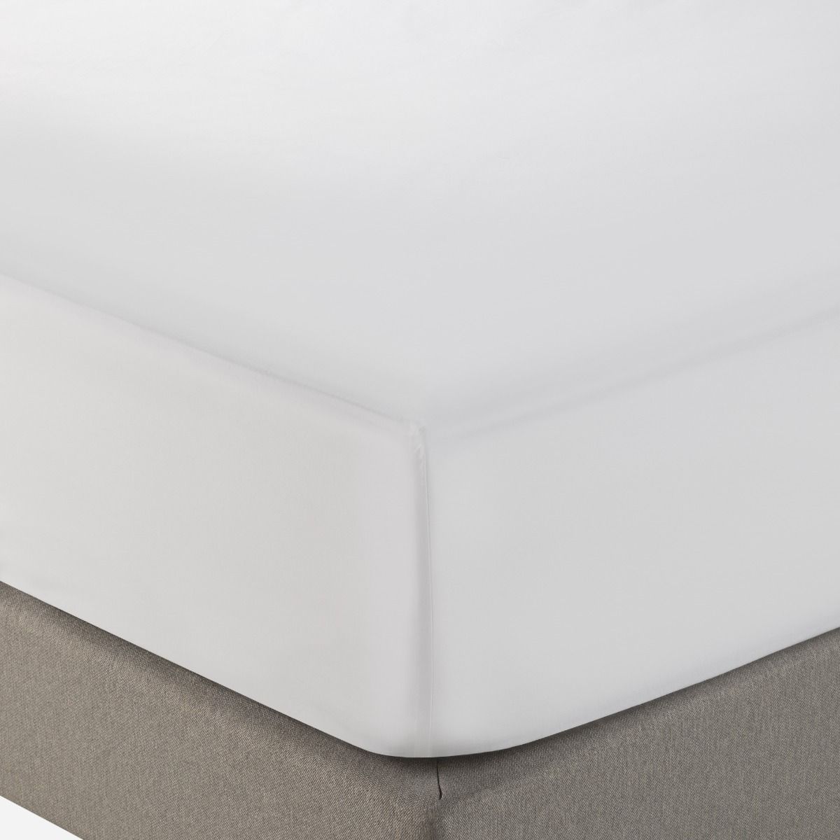 ROSEN - Sábana Inferior Rosen 300 Hilos Algodón Blanca 1,5 Plazas