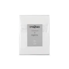 ROSEN - Sábana 300 Hilos Algodón Bordada Blanco 1,5 Plazas