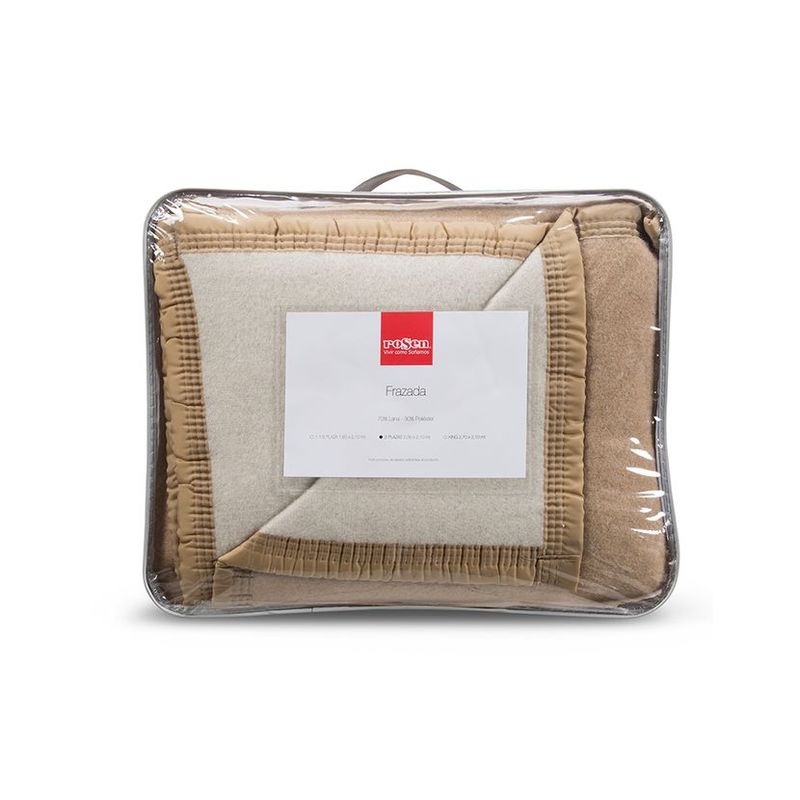 ROSEN - Frazada Lana Rosen Beige King