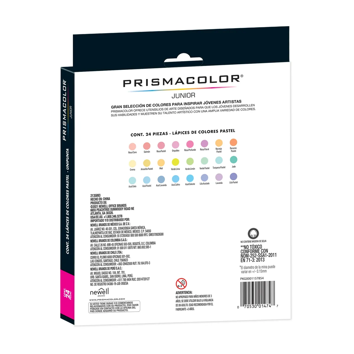 PRISMACOLOR - Lápices de Colores Prismacolor Junior Set 24 Pasteles