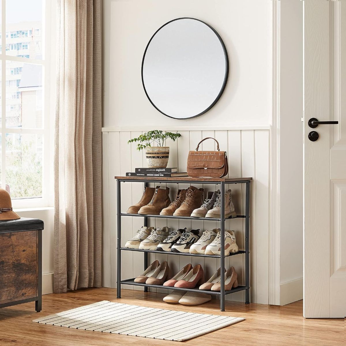 SPACEZAT - Mueble Zapatero Organizador Visby Estilo Industrial